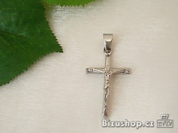 Přívěsek  Kříž s Kristem  chirurgická ocel  17220