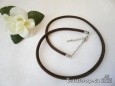 Náhrdelník, Šňůrka sametová kulatá, hnědá 20029