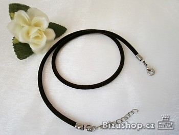 Náhrdelník, Šnůrka sametová kulatá, černá  20023