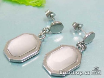 Náušnice z  CHirurgické  oceli se skleněnými kameny  17741