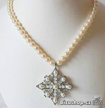 Náhrdelník s přívěskem perly 32178 Jablonecká bižuterie