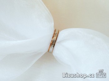 Zyta Chirurgická ocel Snubní prsten růžové zlato 1679819