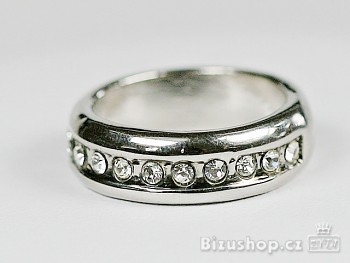 Prsten se skleněnými  kameny, Jablonecká bižuterie 7816 