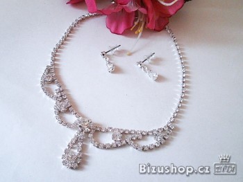 Souprava dámská  štrasová z broušených kamenů  319800201 Jablonecká bižuterie