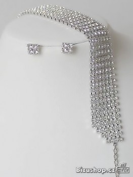 Luxusní Souprava dámská  štrasová . České skleněné kameny 32230 Jablonecká bižuterie