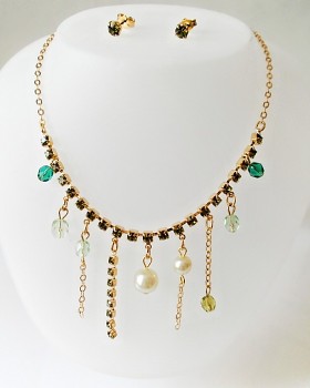 Souprava z českých skleněných kamínků 300681