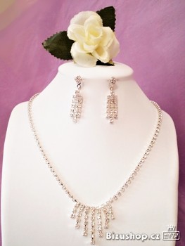 SET Dámský štrasový ze skleněných broušených kamenů   30024