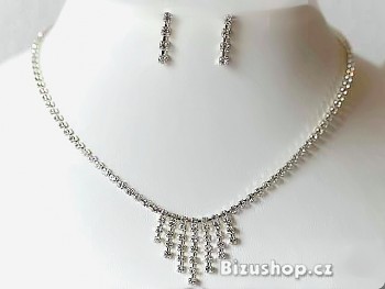Dámská Souprava štrasová. Náhrdelník a náušnice 32265, Jablonecká bižuterie