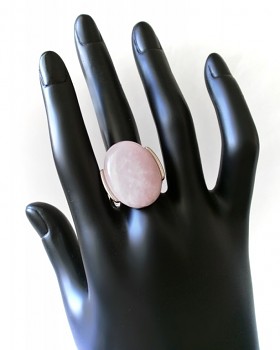 Prsten roztahovací , růžový kámen  7802